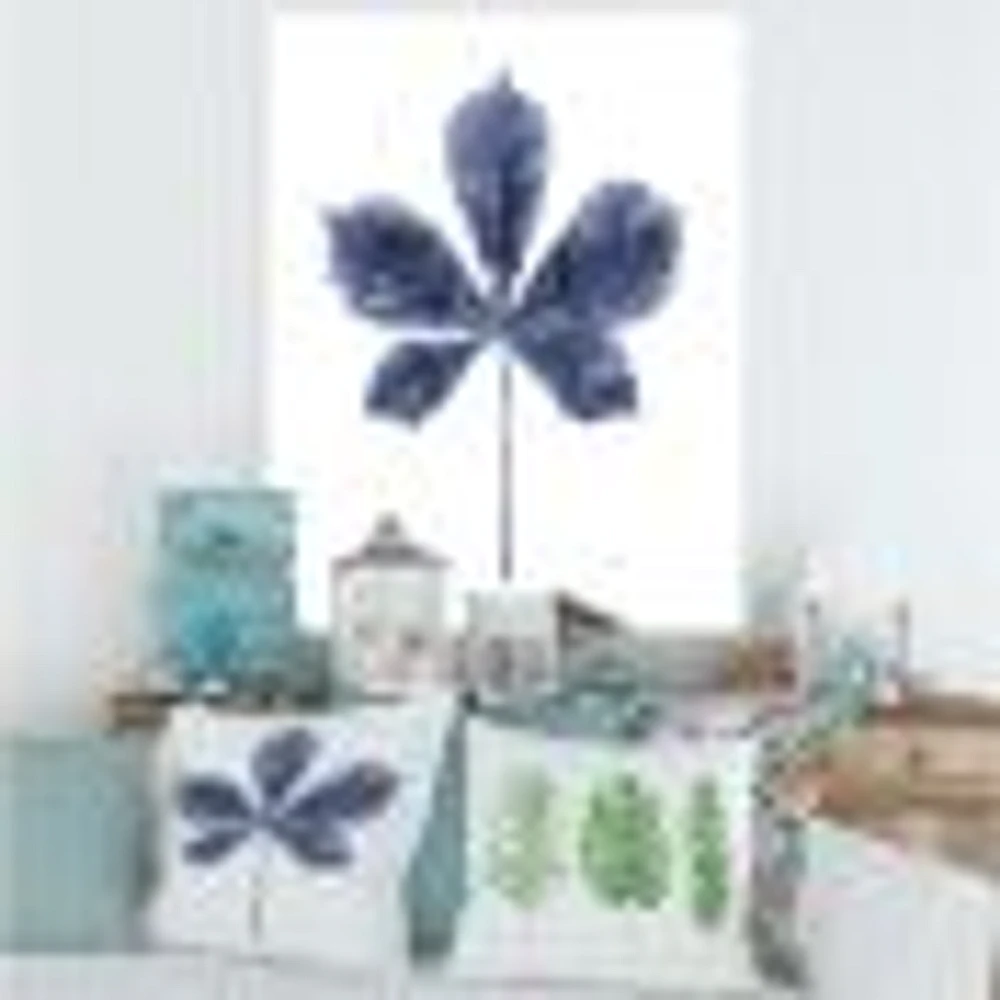 Toile « Navy Blue Chestnut Leaf »