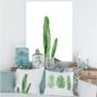 Toile « Green Cactus South Western Plant Botanical Detail »