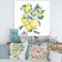 Toile « Branch of Yellow Lemons and Leaves I