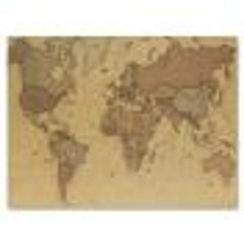 Ancient Map of The World III Canvas Wall Art