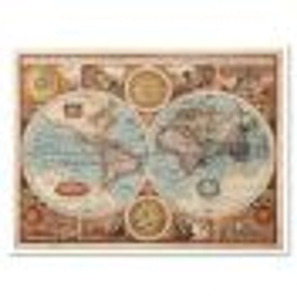 Ancient Map of The World VIII Wall Art