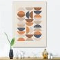 Toile « Abstract Sun and Moon S Blue Orange »