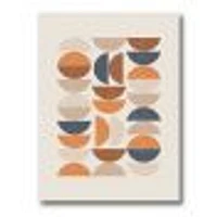 Toile « Abstract Sun and Moon S Blue Orange »