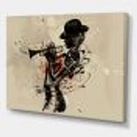 Woman Playing Jazz Trumpet  Wall Art