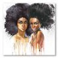 Portrait of Two Afro American Women  Wall Art