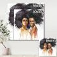 Portrait of Two Afro American Women  Wall Art