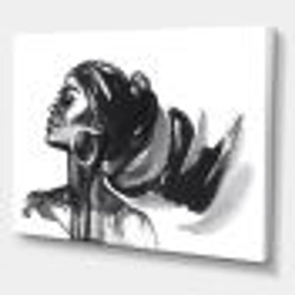 Monochrome Portrait of African American Woman IV  Wall Art