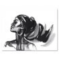 Monochrome Portrait of African American Woman IV  Wall Art