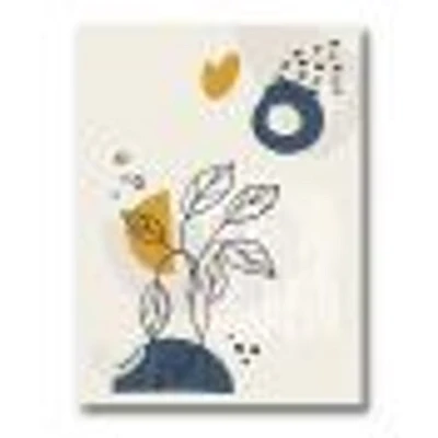 Toile « Vintage Boho Minimalistic Flowers II »