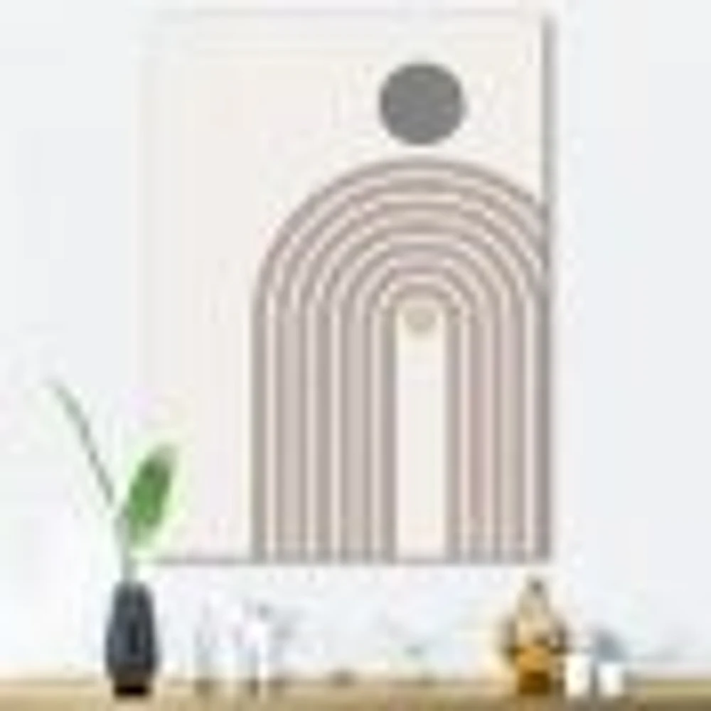 Abstract Rainbow Sun and Moon Earth Tones I  Wall Art