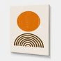 Toile « Minimal Orange Sun and Rainbow I »