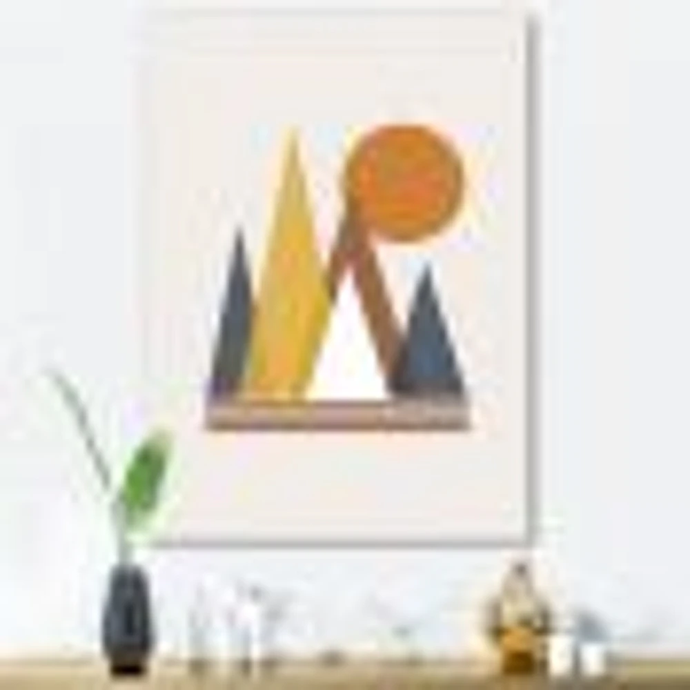 Toile « Mountain Abstract and Sun »