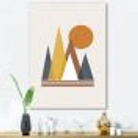 Toile « Mountain Abstract and Sun »