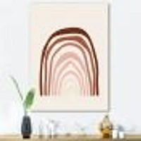 Terracotta Minimalist Boho Rainbow I  Wall Art