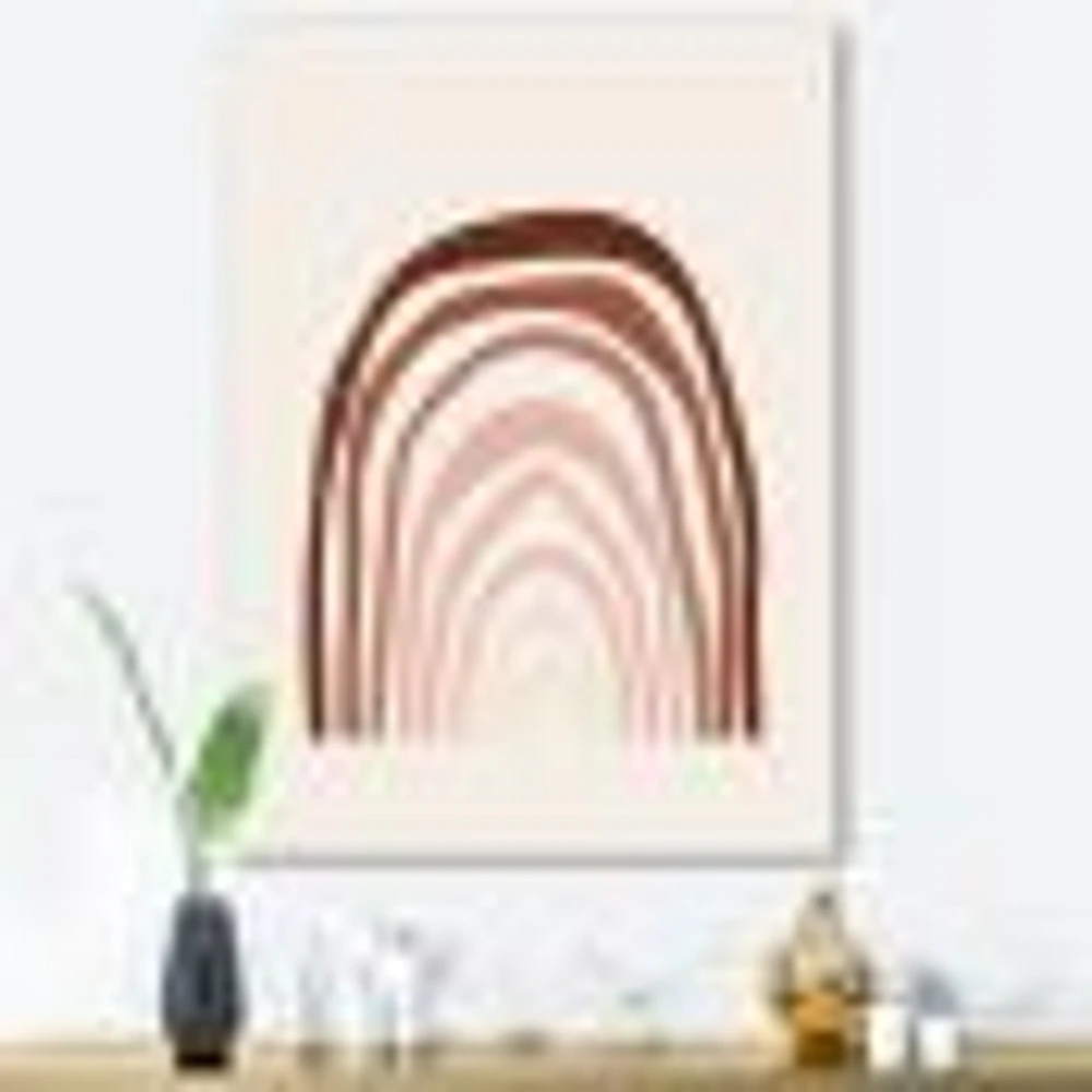 Terracotta Minimalist Boho Rainbow I  Wall Art