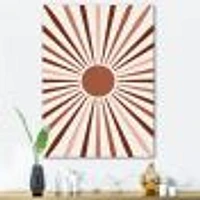 Geometric Radiant Sun  Canvas Wall Art