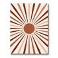 Geometric Radiant Sun  Canvas Wall Art