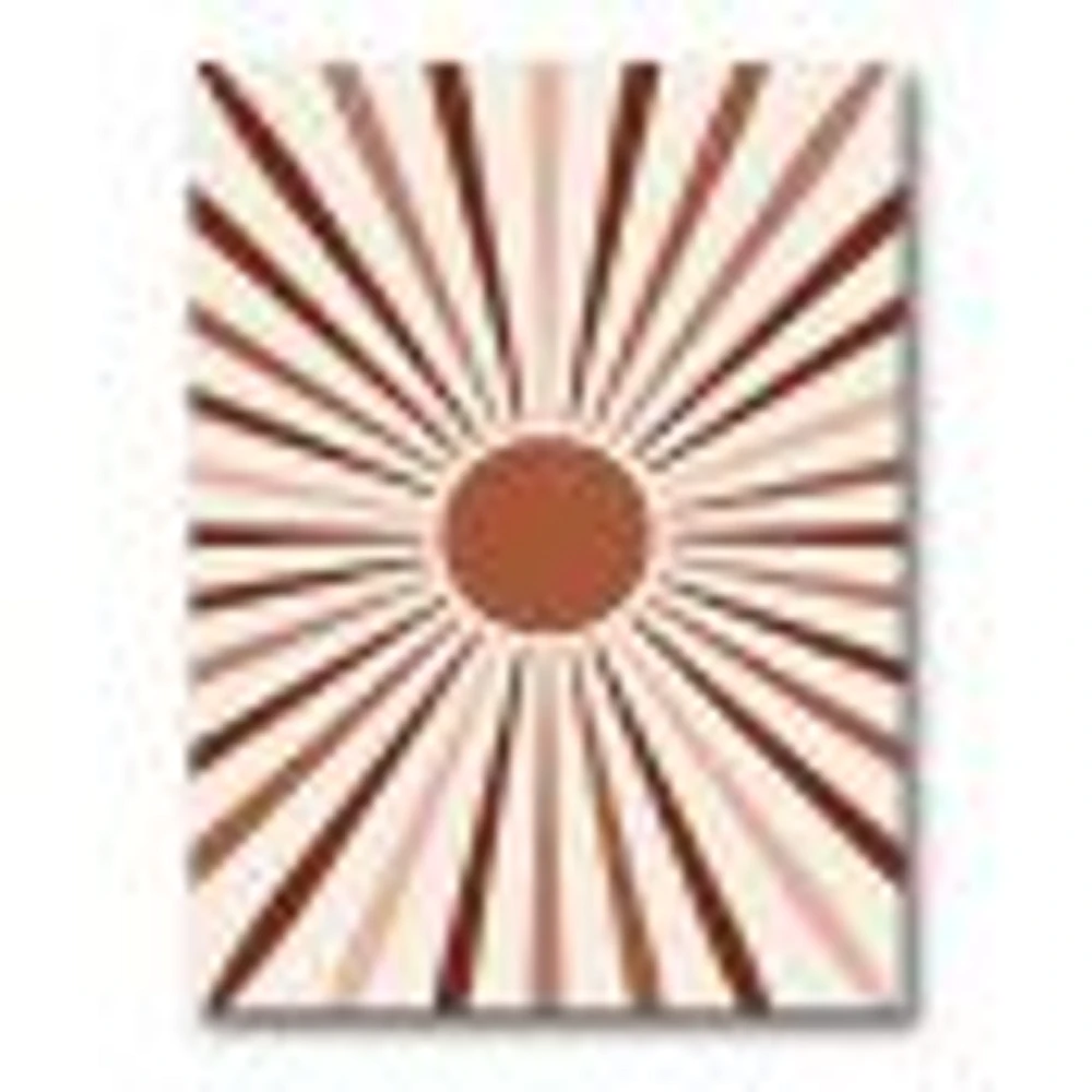 Geometric Radiant Sun  Canvas Wall Art