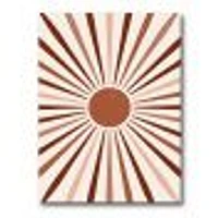 Geometric Radiant Sun  Canvas Wall Art