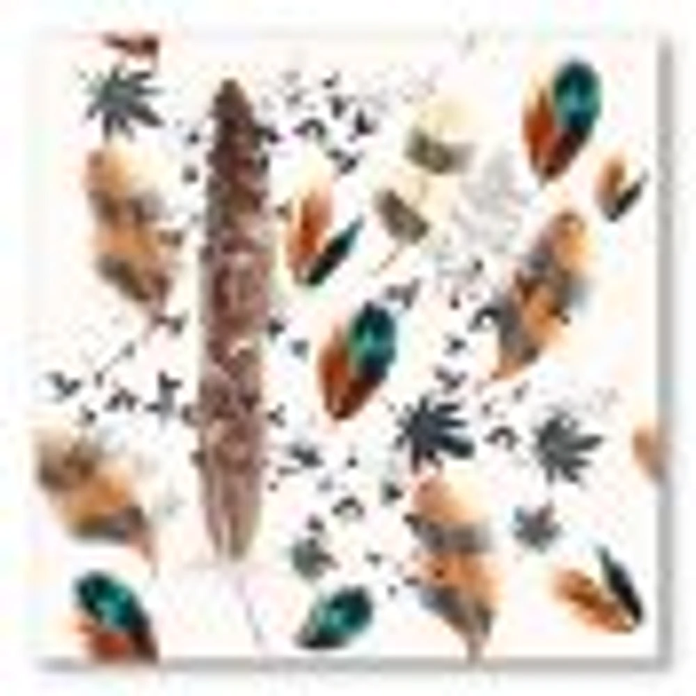 Multicolored Feather Pattern  Wall Art