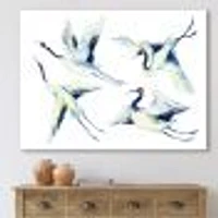 Asian Crane Bird Impression  Wall Art