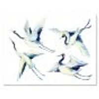 Asian Crane Bird Impression  Wall Art