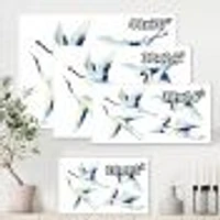 Asian Crane Bird Impression  Wall Art