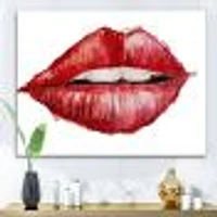 Valentines Day Red Woman Lips  Wall Art