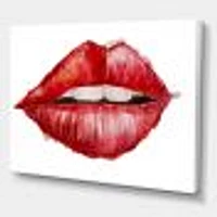 Valentines Day Red Woman Lips  Wall Art