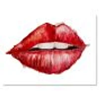 Valentines Day Red Woman Lips  Wall Art