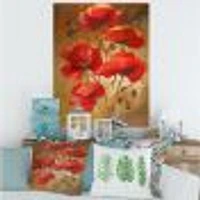 Toile « Red Blossoming Poppies IV »