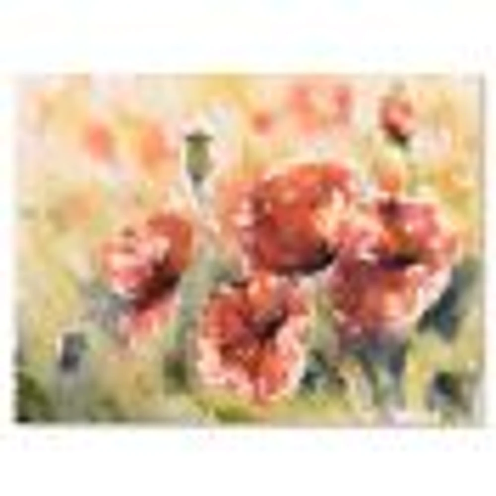 Red Poppy on A Field  Wall Art