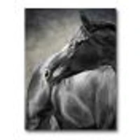 Toile imprimée « Portrait of A Black Horse »