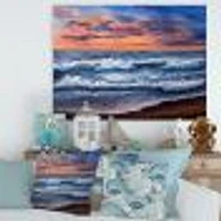 Sunset Over The Blue Ocean II  Wall Art