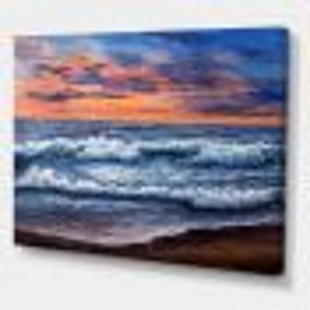 Sunset Over The Blue Ocean II  Wall Art