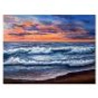 Sunset Over The Blue Ocean II  Wall Art