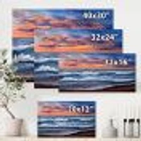 Sunset Over The Blue Ocean II  Wall Art