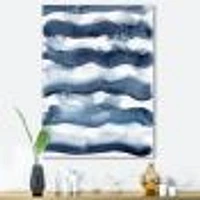 Abstract Classic Blue Waves  Wall Art