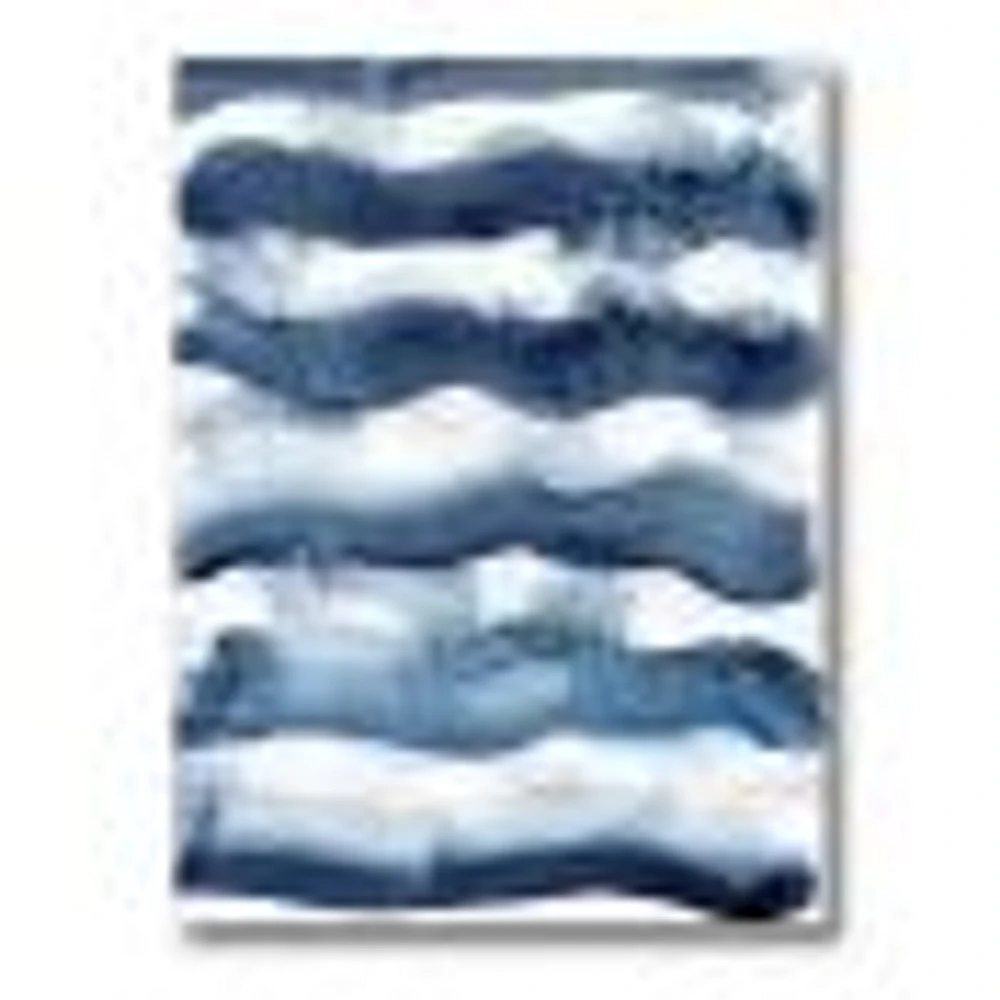 Toile imprimée « Abstract Classic Blue Waves »