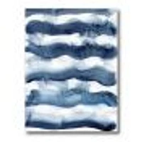 Abstract Classic Blue Waves  Wall Art