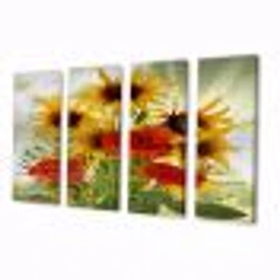 Toile imprimée « SunFlowers and Poppies The Wild »