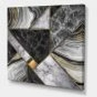 Marble Granite Agate with Touches of Gold  Canvas Wall Art Print