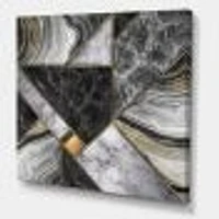 Marble Granite Agate with Touches of Gold  Canvas Wall Art Print