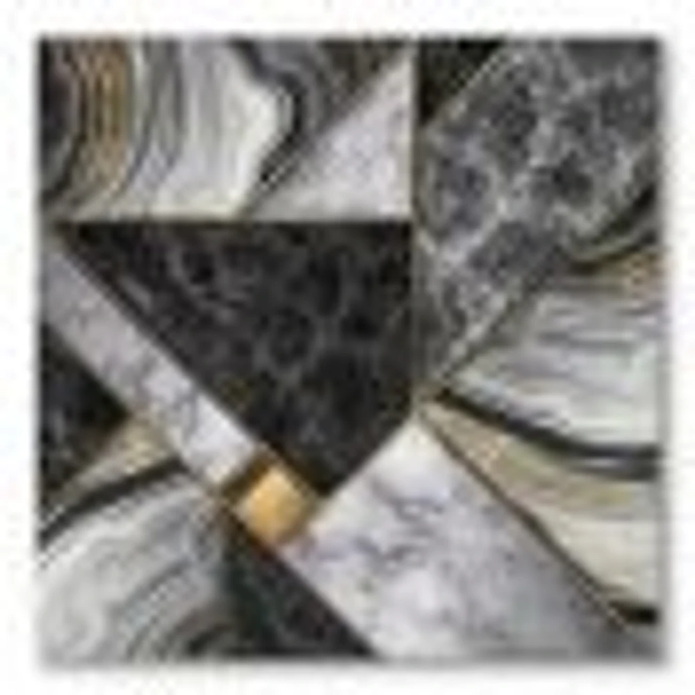 Marble Granite Agate with Touches of Gold  Canvas Wall Art Print