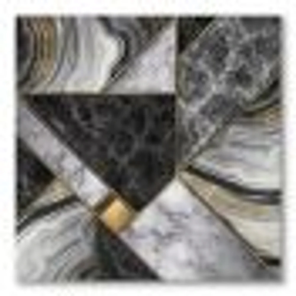Marble Granite Agate with Touches of Gold  Canvas Wall Art Print
