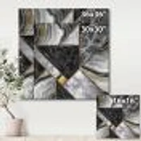 Marble Granite Agate with Touches of Gold  Canvas Wall Art Print