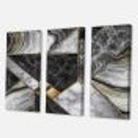 Marble Granite Agate with Touches of Gold  Canvas Wall Art Print
