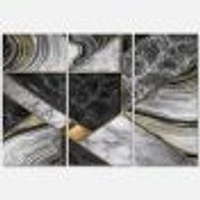 Marble Granite Agate with Touches of Gold  Canvas Wall Art Print