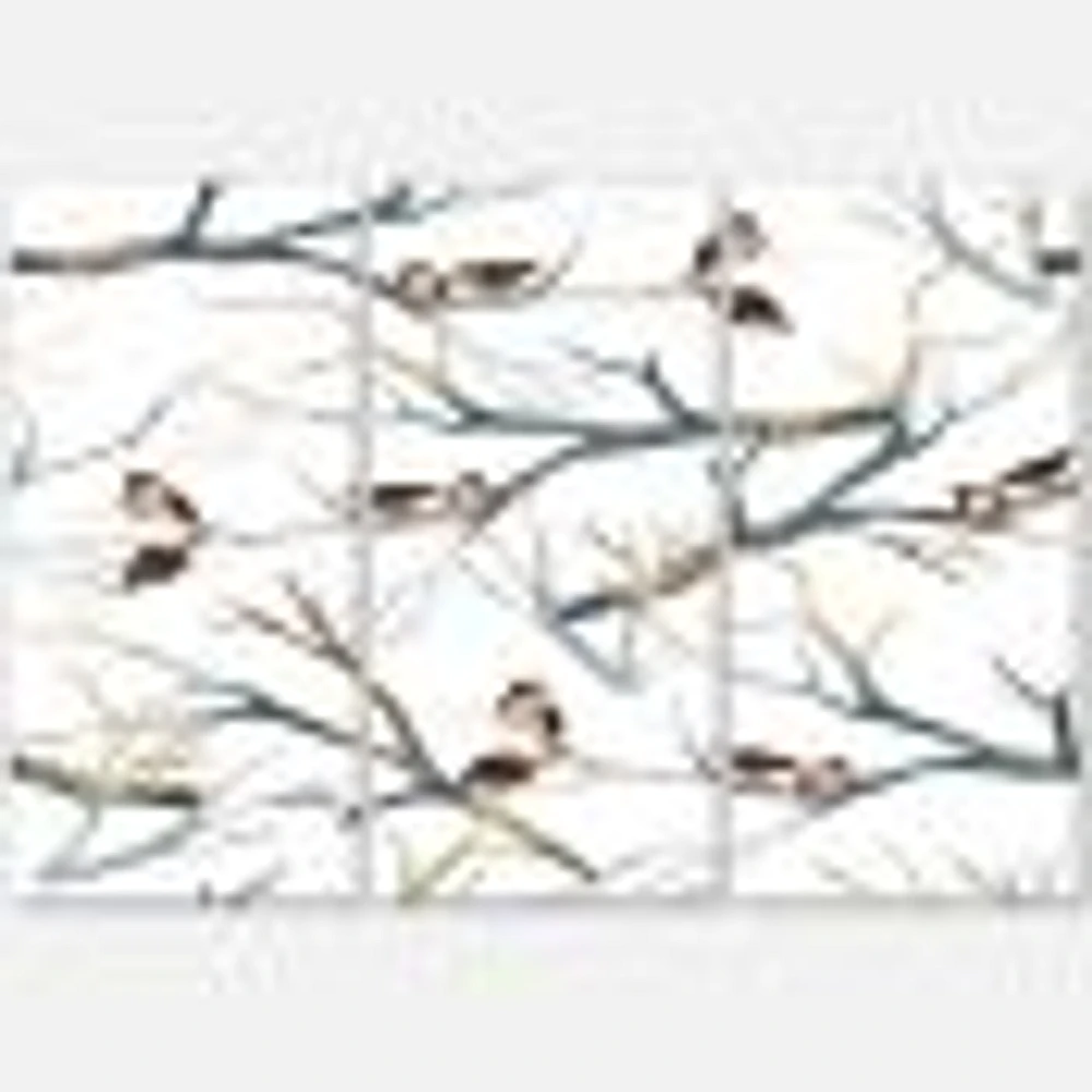 Little Birds on The Tree Branches I  Wall Art