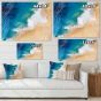 Toile imprimée « Turquoise Waves Breaking At The Sandy Beach III »